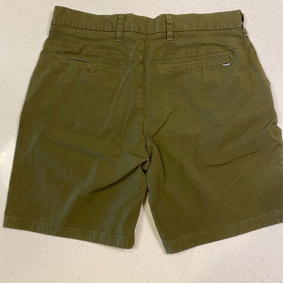 Hurley Shorts. Olive green. 32”x18”. - Picture 2 of 3